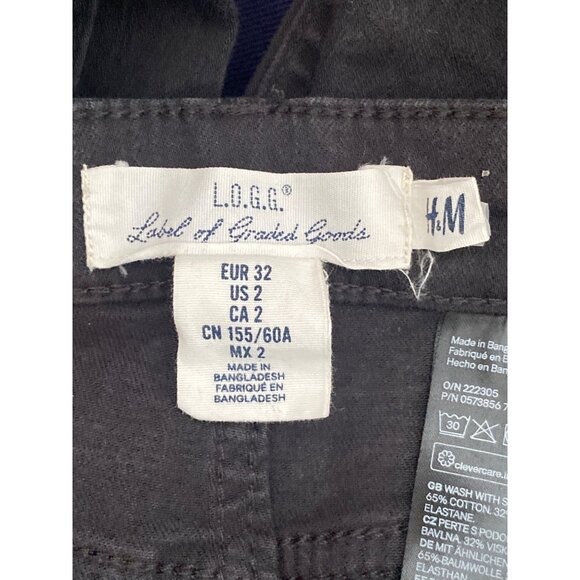H&M LOGG Label Of Graded Goods BLACK Jeans 5 Pocket Regular Fit Tapered Leg S - Picture 14 of 15